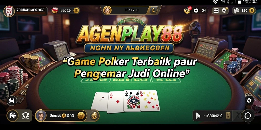 Tampilan screenshot AGENPLAY88 menampilkan aksi seru dalam permainan Poker.