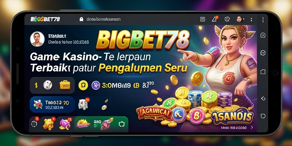 Tampilan utama BIGBET78 menampilkan gameplay kasino yang seru dan interaktif.