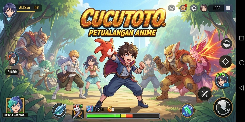 Gameplay seru dari CUCUTOTO dengan karakter Anime yang menarik.