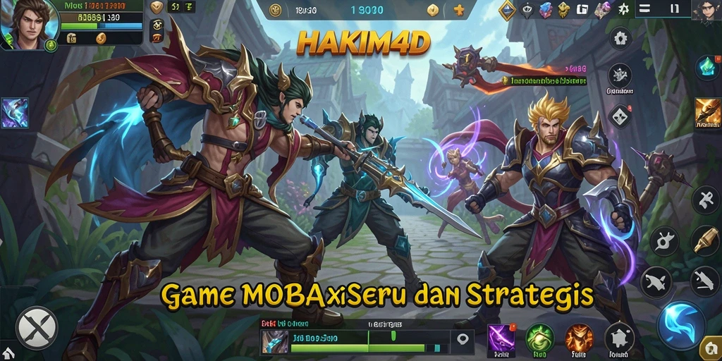 Tangkapan layar gameplay intens HAKIM4D dengan karakter bertarung.