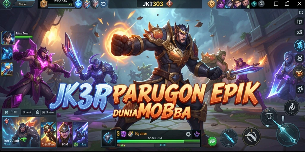 Screenshot JKT303 menampilkan aksi intens di arena MOBA.