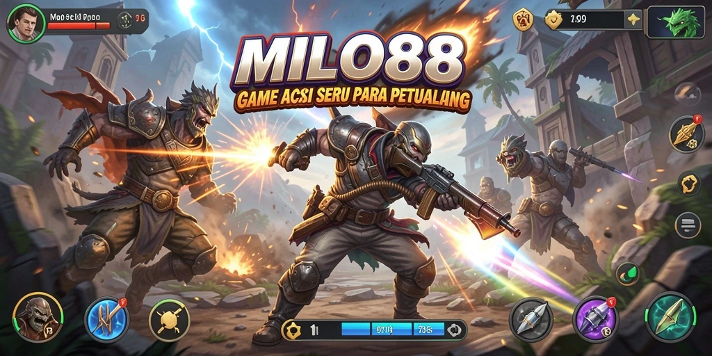 Tampilan aksi seru dalam permainan MILO88.