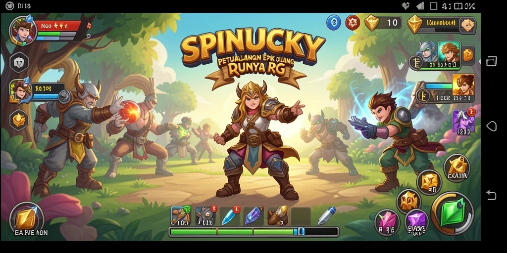 Tampilan gameplay SPINLUCKY yang menarik dan menantang.