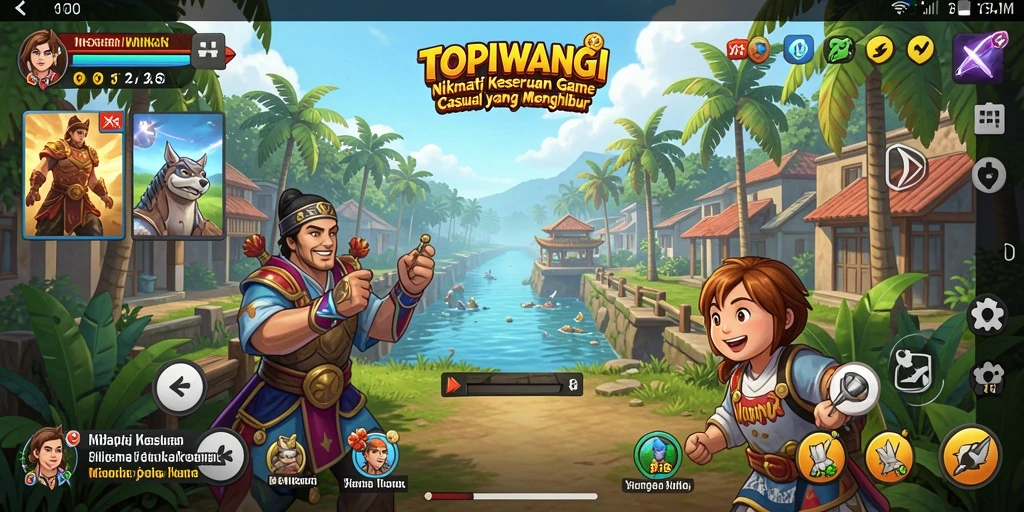 Tampilan gameplay menarik dari TOPIWANGI yang menghibur.