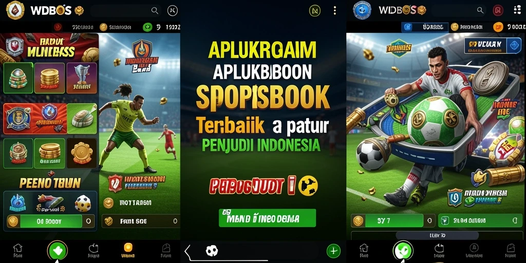Tampilan utama WDBOS menampilkan berbagai pilihan taruhan olahraga.